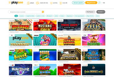 Sección de casino de la página web de Playzee