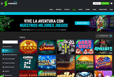Página principal del casino Strendus