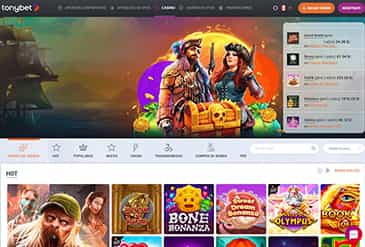 Oferta de juegos de casino en TonyBet