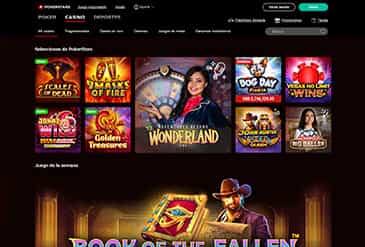 Página principal de PokerStars casino Perú
