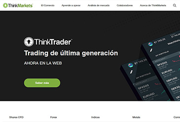 Plataforma de ThinkMarkets.