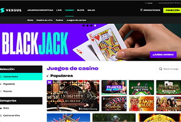 Página de inicio de VERSUS casino