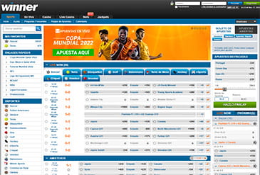 Catálogo de deportes para apostar en Winner