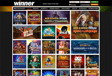 Catálogo de juegos de casino en Winner