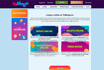 Selección de juegos de YoBingo