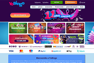 Sitio web de YoBingo
