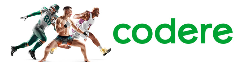 Diferentes deportistas junto al logo de la app de Codere, una casa de apuestas con cuotas top.