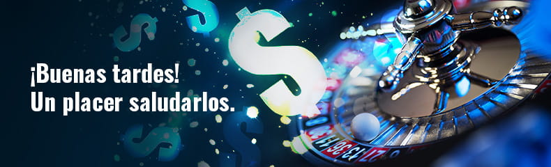 Ruleta de casino en vivo con el símbolo de dolar.