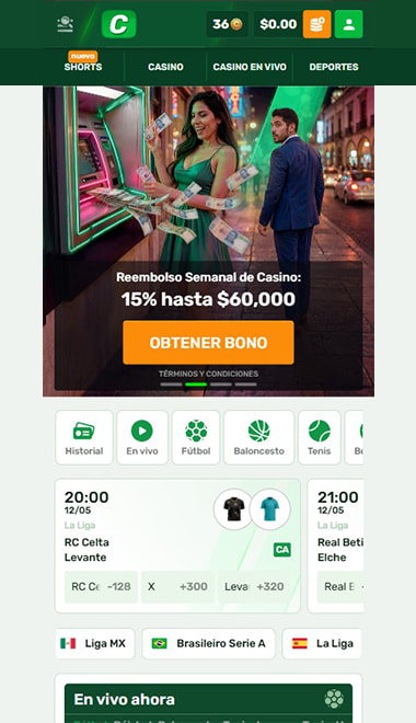 Página principal del casino con Neteller.