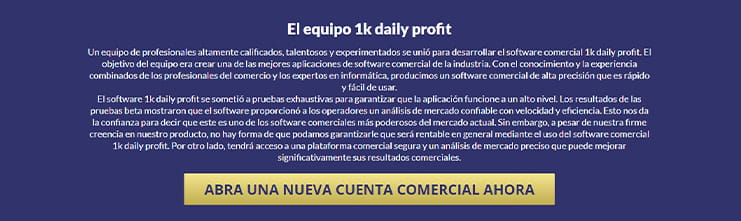 La falsa recomendación de 1K Daily Profit