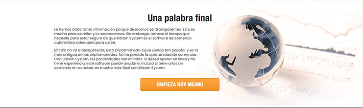 La falsa recomendación de Bitcoin System.