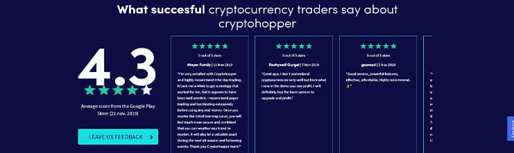 La falsa recomendación de Crypto Hopper.