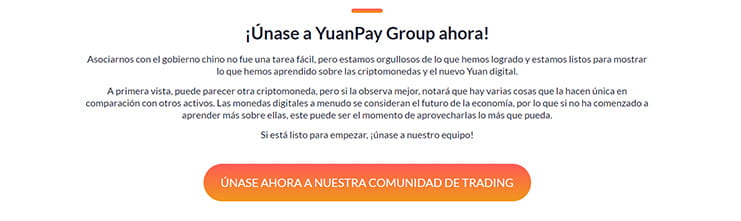 La falsa recomendación de Yuan Pay Group.