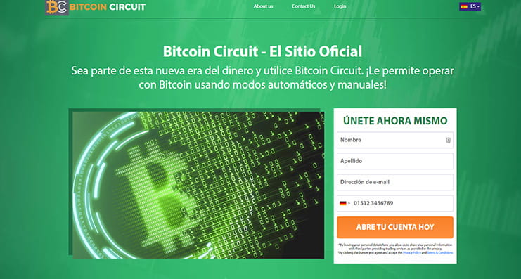 La página principal de Bitcoin Circuit.