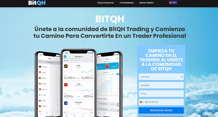 La página principal de BitQH.