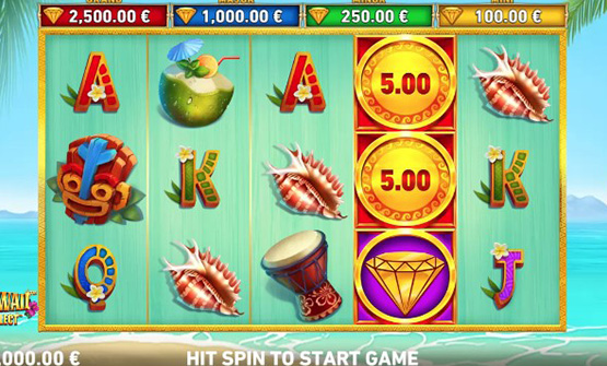 Partida a Alohawaii en un casino online de España.
