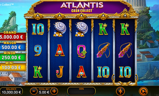 Partida a Atlantis Cash Collect en un casino online de España.