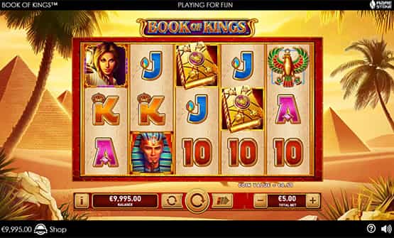 Partida a Book of Kings en un casino online de España.
