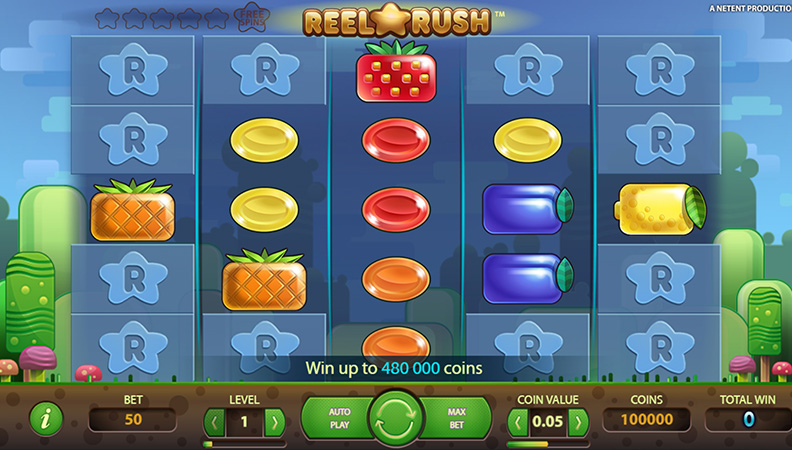 Demo de la slot Reel Rush.