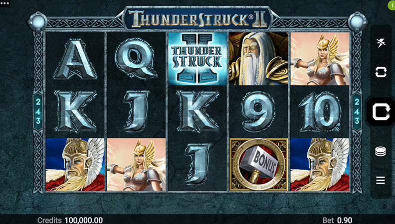 Demo de la slot Thunderstruck II.