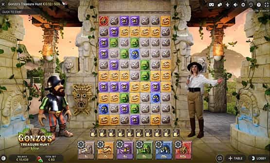 Partida a El tesoro de Gonzo en un casino online de España.