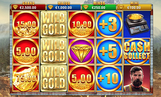 Partida a Gold Rush Cash Collect en un casino online de España.