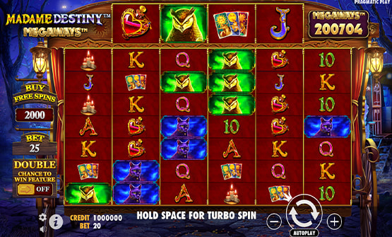 Partida a Madame Destiny Megaways en un casino online de España.