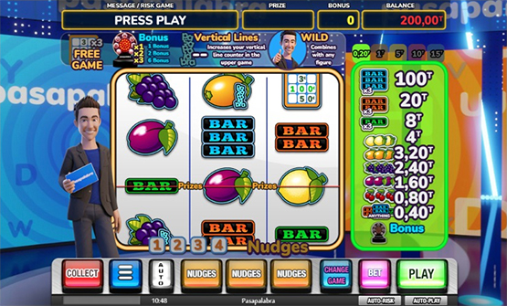 Partida a Pasapalabra en un casino online de España.