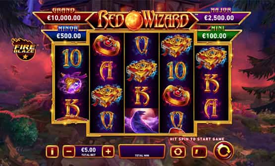 Partida a Red Wizard (Mega Fire) en un casino online de España.