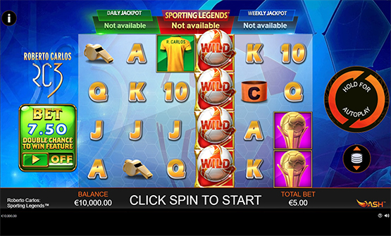 Partida a Roberto Carlos Sporting Legends en un casino online de España.