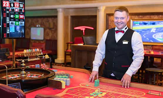 Partida a ruleta Real Dealer en un casino online de España. 