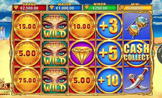 Partida a Sahara Riches Cash Collect en un casino online de España.