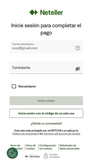 Pantalla principal del casino con bono activo y acceso a billetera.