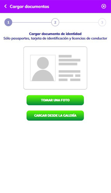 Verificación de identidad con documentos en el operador.