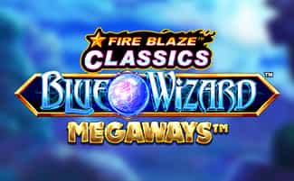 Portada de Fire Blaze Blue Wizard Megaways en México.