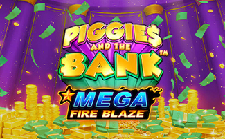 Portada de la slot Piggies and the Bank Mega Fire Blaze en España.