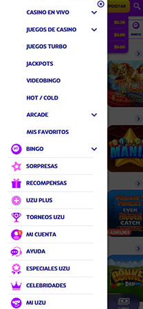 Selección de método de retiro del casino con retiro inmediato PlayUZU México.