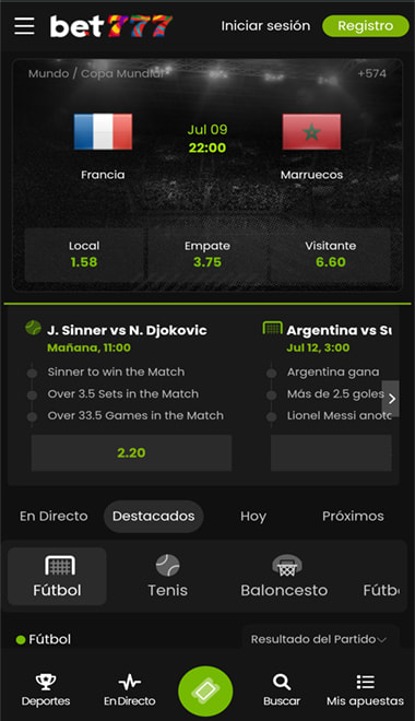 Página principal de bet777