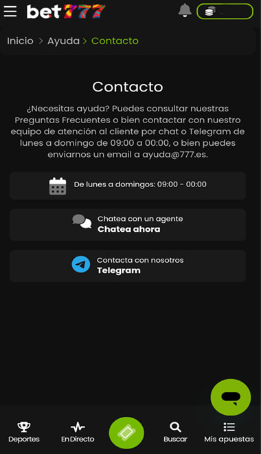 Página de contacto