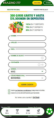 Registro de Brazino777