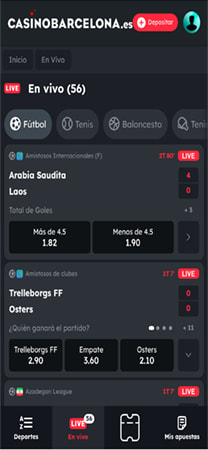 Cuotas en vivo