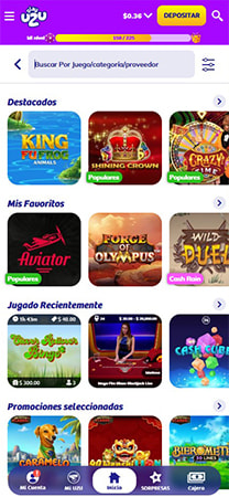 Catálogo de juegos de PlayUZU con Aviator disponible en México.