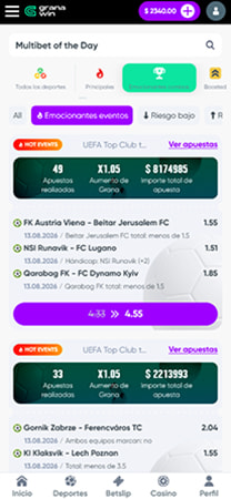Apuestas diarias disponibles en Granawin.