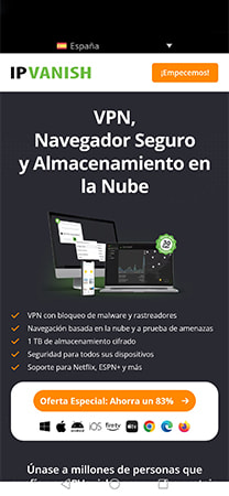 Pantalla de inicio de la VPN