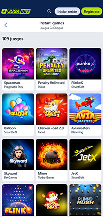 Juegos crash disponibles en JugaBet