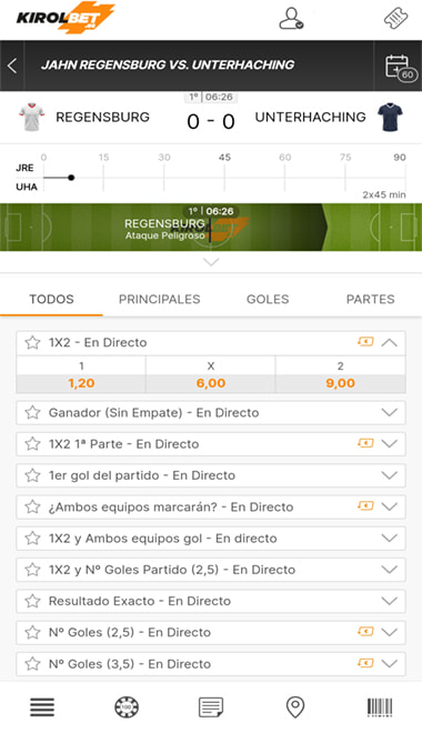 Apuestas en vivo