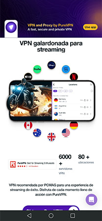 Servicio de streaming de PureVPN