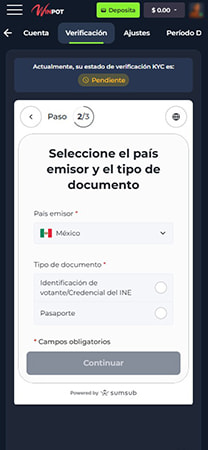 Confirma tu identidad en la app de Winpot para evitar contratiempos y mejorar la seguridad
