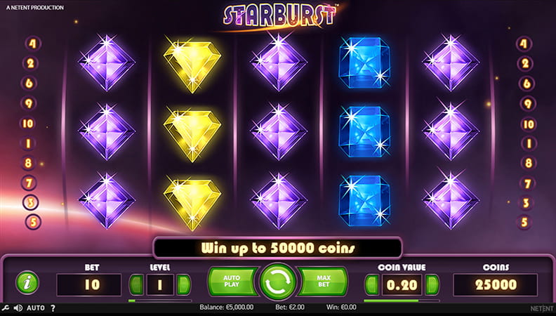 Juego demo de Starburst.