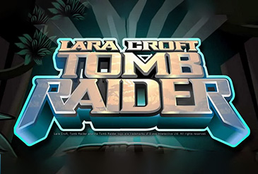 Portada de la tragaperras Tomb Raider, disponible en casinos online.